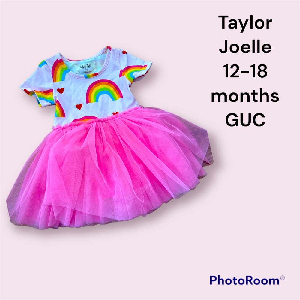 Taylor Joelle 12-18 months baby rainbow tulle dress